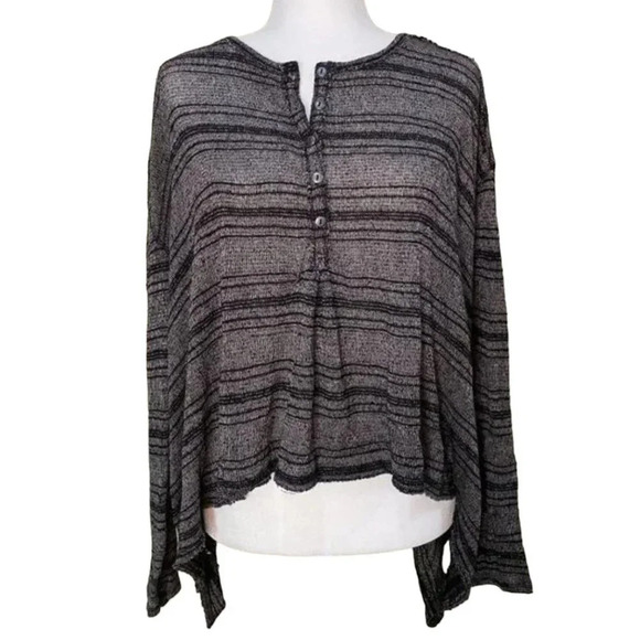 We the Free / FREE PEOPLE Lightweight Striped Sweater Top - size small - Picture 1 of 4